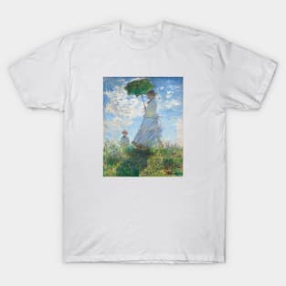 Claude Monet- Woman with a Parasol – Madame Monet and Her Son T-Shirt